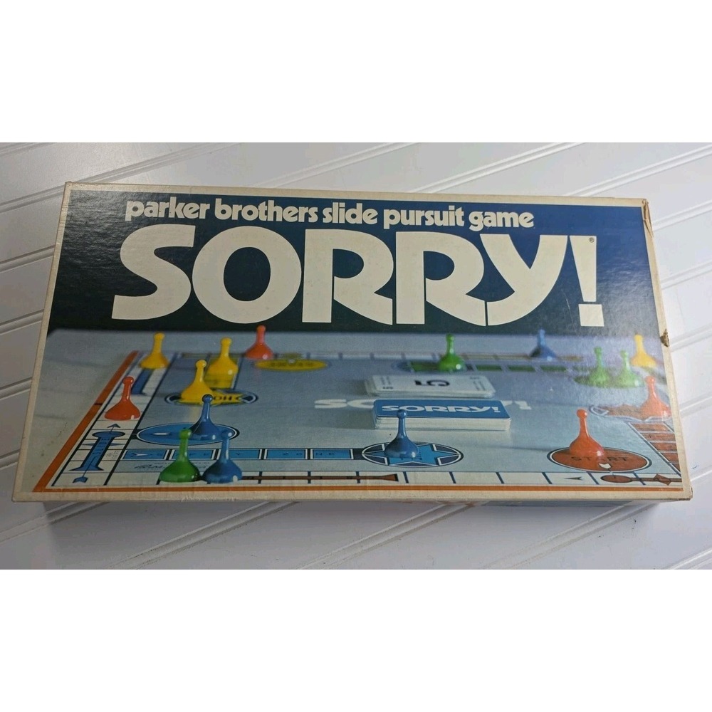 Vintage SORRY! 1972 Parker Bros No A 390 Board Game - INSERTS INCLUDED Complete